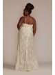 Lace Sheath Plus Size Wedding Gown with Overskirt Galina Signature 9SWG916