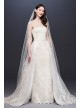 Lace Sheath Wedding Dress with Removable Overskirt  CWG816