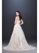 Lace Sheath Wedding Dress with Removable Overskirt  CWG816