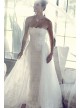 Lace Sheath Wedding Dress with Removable Overskirt  CWG816