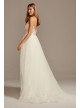 Lace Sheath Wedding Dress with Tulle Overskirt  CWG850