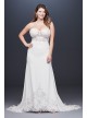 Lace Sheer Beaded Bodice Plus Size Wedding Dress  4XL9SV830