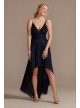 Lace Spaghetti Strap Plunging High-Low Dress DB Studio WBM2400V3