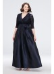 Lace Surplice Bodice Taffeta Plus Size Ball Gown Jessica Howard JHDW5750