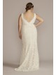 Lace Tank Plus Size Wedding Gown with V-Back DB Studio 9WG4061