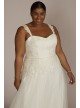 Lace Tank Sleeve A-Line Plus Size Wedding Gown DB Studio 9WG4048