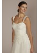 Lace Tank Sleeve A-Line Tall Wedding Gown DB Studio 4XLWG4048