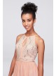 Lace Tie Back Keyhole Halter Dress Morgan and Co 12490