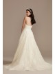 Lace V-Back Spaghetti Strap Petite Wedding Dress Melissa Sweet 7MS251248