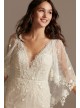 Lace Wedding Dress with Crochet Trim Capelet Melissa Sweet MS251224