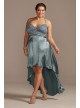 Lace and Brushed Satin High Low Plus Size Dress City Triangles 3064EV4W