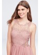 Lace and Chiffon Gown with Geometric Neckline City Triangles 3622GF1B