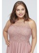 Lace and Chiffon Plus Size Gown with Geo Neckline City Triangles 3622GF1W