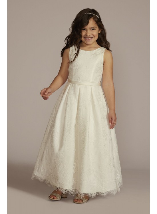 Lace and Satin Ball Gown Flower Girl Dress DB Studio WG1445