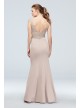 Lace and Stretch Crepe V-Neck Bridesmaid Dress  F19978