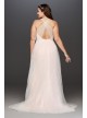 Lace and Tulle Cross-Back Plus Size Wedding Dress  Collection 9WG3963