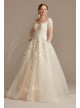 Lace and Tulle Long Sleeve Petite Wedding Dress  Collection 7SLWG3861