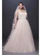 Lace and Tulle Plus Size Wedding Dress with Ribbon  Collection 9NTWG3905