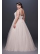 Lace and Tulle Plus Size Wedding Dress with Ribbon  Collection 9NTWG3905