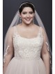 Lace and Tulle Plus Size Wedding Dress with Ribbon  Collection 9NTWG3905