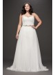 Lace and Tulle Two-Piece Plus Size Wedding Dress Galina 9WG3952