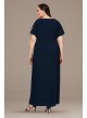 Ladder Sleeve Knot-Front Matte Jersey Gown Alex Evenings 84351544