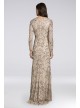 Lara Brenna Beaded Long-Sleeve Mesh Gown Lara 29839