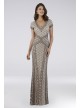 Lara Caroline Shimmer V-Neck Sheath Gown Lara 29746