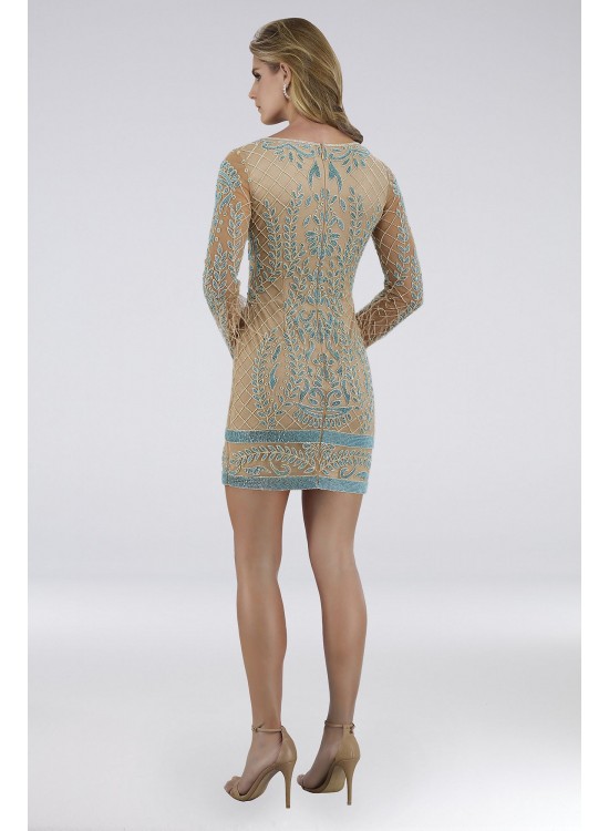 Lara Carter Beaded Long Sleeve Mini Dress Lara 42630