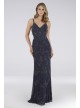 Lara Charlie Beaded Mesh Gown with Sweep Train Lara 29807