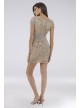 Lara Dani Short Sleeve Beaded V-Neck Mini Dress Lara 29571