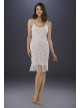 Lara Demi Beaded Short Fringe Hem Wedding Dress Lara 51040