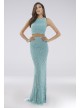 Lara Destiny Beaded Two Piece Lace-Up Mermaid Gown Lara 29573