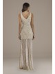 Lara Effie Beaded V-Neck Tank Wedding Dress Lara 51048