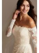 Large Floral Lace Long Sleeve Petite Wedding Dress Melissa Sweet 7MS161225