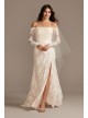 Large Floral Lace Long Sleeve Wedding Dress Melissa Sweet MS161225