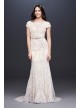 Laser-Cut Lace Illusion Cap Sleeve Wedding Dress Melissa Sweet MS251194