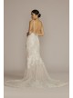 Lattice Beaded Applique Sheath Tall Wedding Dress Galina Signature 4XLSWG939