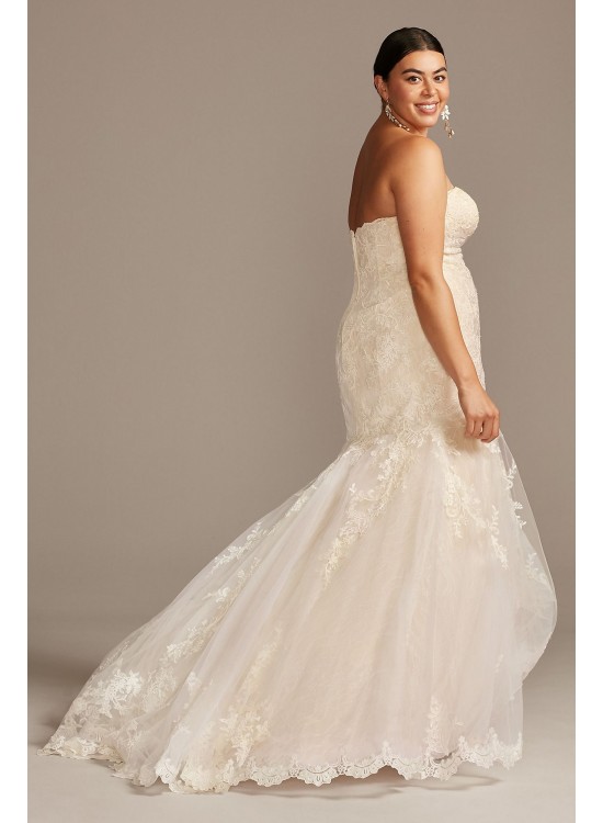 Layered Lace Plus Size Mermaid Wedding Dress  Collection 9WG3988