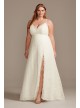 Leaf Pattern Lace A-Line Plus Size Wedding Dress Melissa Sweet 8MS251220