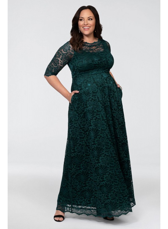 Leona Lace A-Line Plus Size Gown Kiyonna 11180902