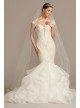 Linear Beaded Applique Mermaid Wedding Dress  CWG849