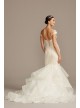 Linear Beaded Applique Mermaid Wedding Dress  CWG849