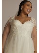 Lined Bodice Long Sleeve Plus Size Wedding Dress DB Studio 9SLLBWG4036