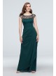 Long Cap Sleeve Party Dress With Beaded Neckline Xscape XS7761