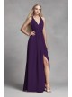 Long Chiffon Dress with Low Crisscross Back  VW360310