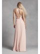 Long Chiffon Dress with Low Crisscross Back  VW360310