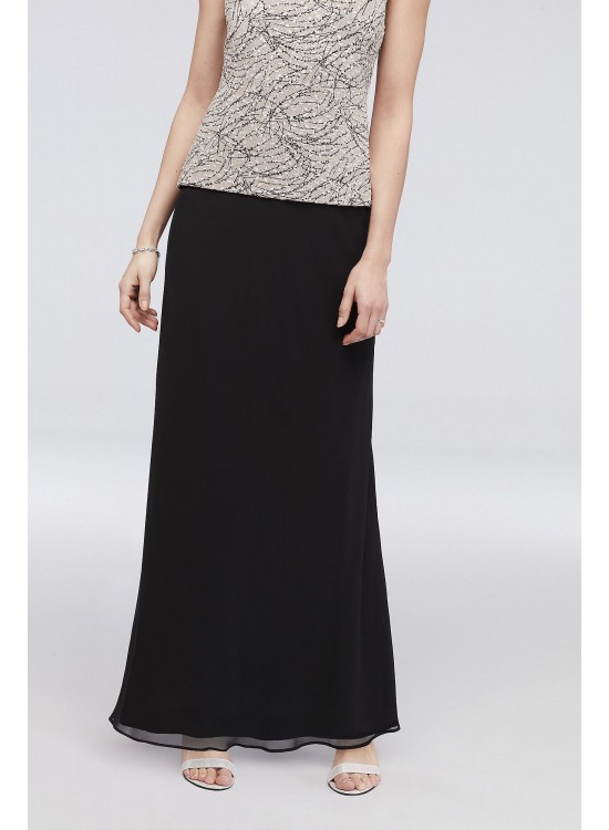 Long Chiffon Skirt with Picot Trim Alex Evenings 36527