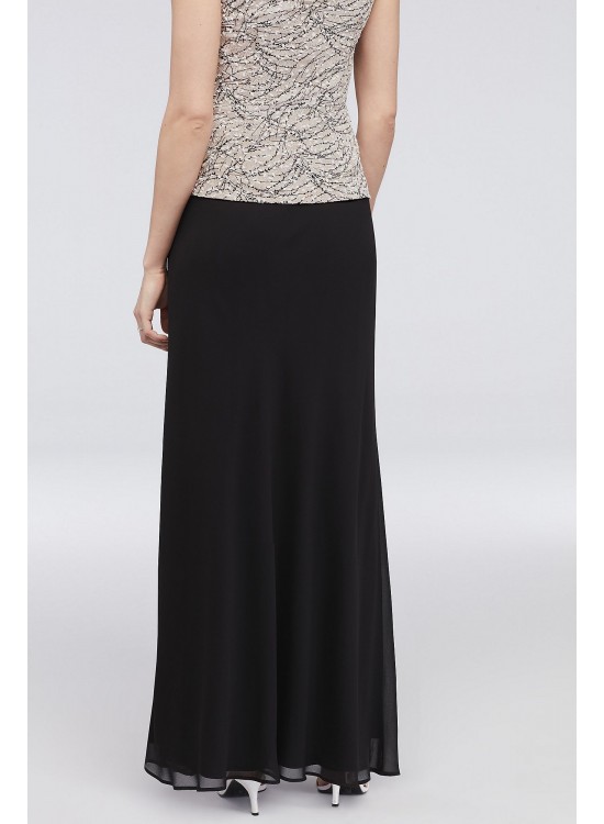 Long Chiffon Skirt with Picot Trim Alex Evenings 36527