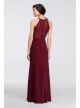 Long Halter Lace Dress with Illusion Cutout Morgan and Co 21434